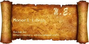 Monori Edvin névjegykártya